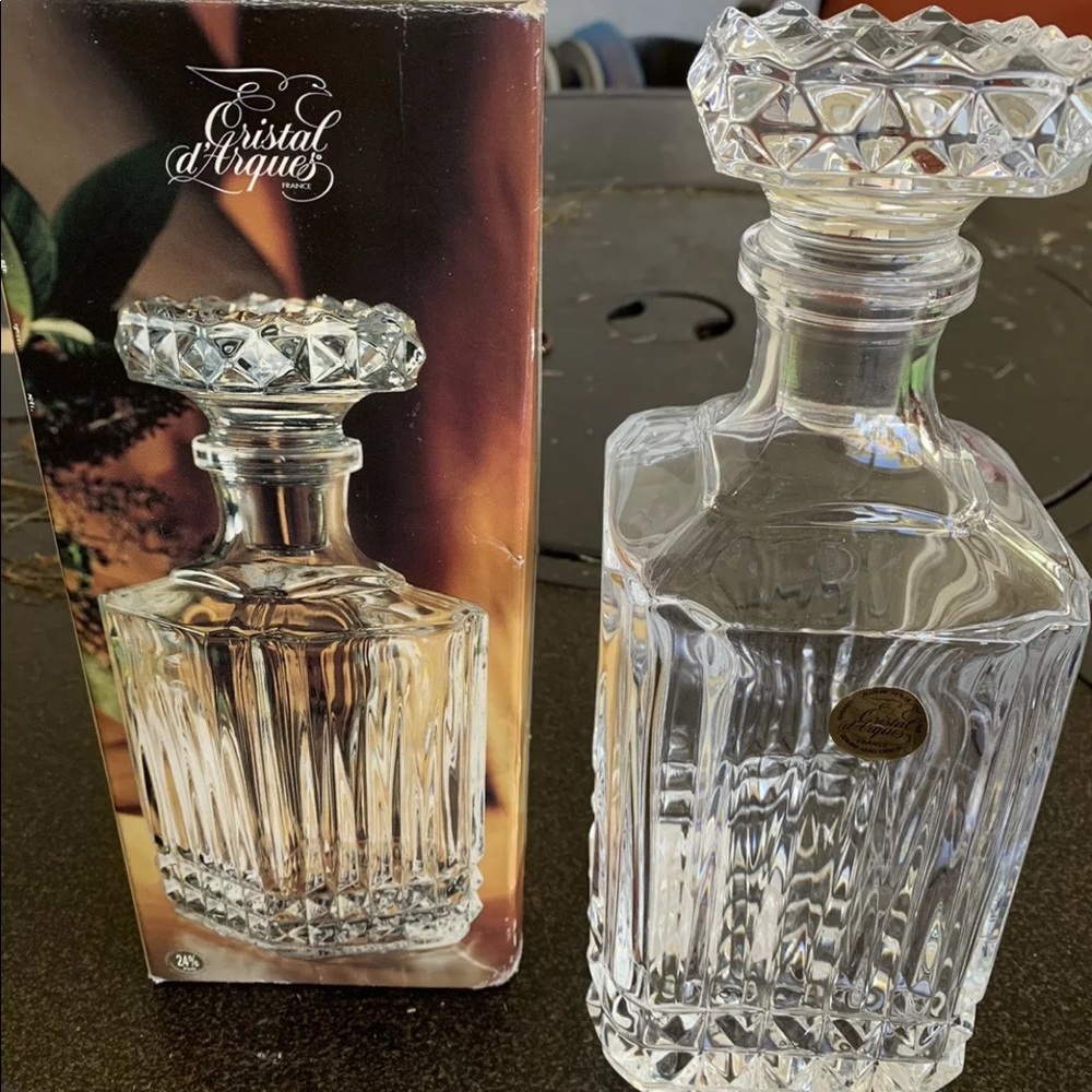French liquor decanter crystal